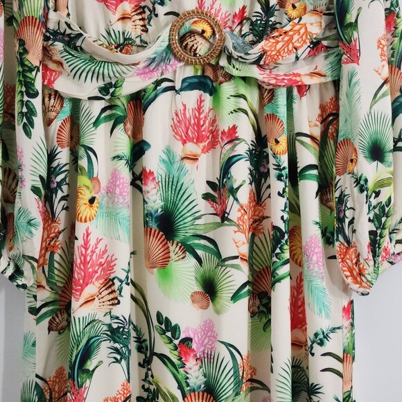 Boston Proper Long Sleeve Maxi Dress Women's Size 16 V-Neck Empire Waist - Picture 6 of 7